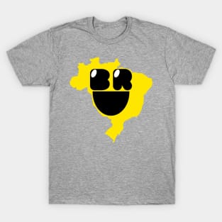 Brazil Happy Places and Faces - Brazil Smiling Face Brasil T-Shirt